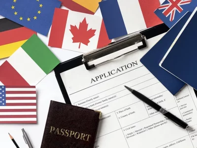 visa-application-composition-with-different-flags